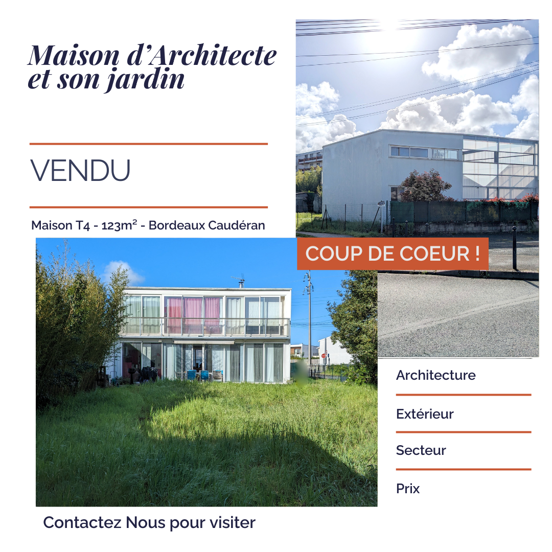 Annonce immobilier simple élégant beige ocre post instagram